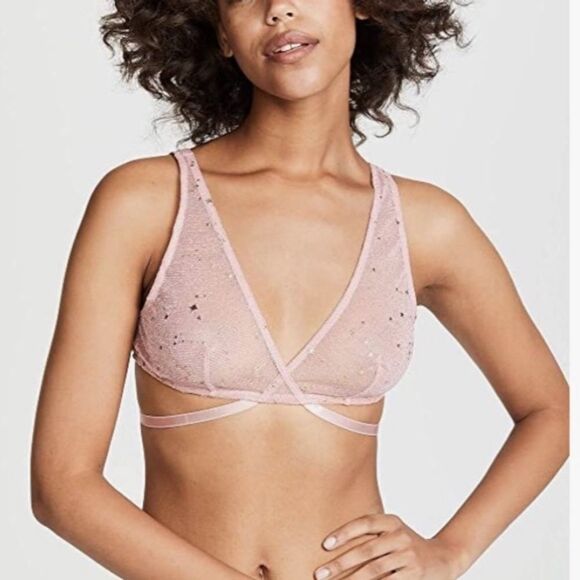 Honeydew Intimates Trinity Foil Star Mesh Bralette Size Medium - Picture 3 of 6